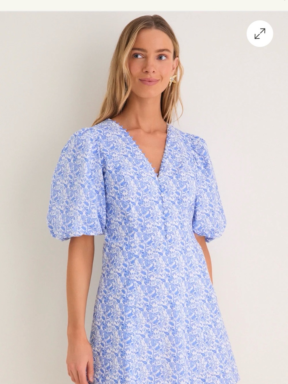 Tuckernuck Sky-Blue Floral V-Neck Puff-Sleeve Dress
Only Worn Once
💙